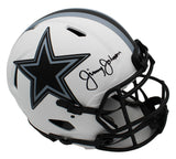 Jimmy Johnson Signed Dallas Cowboys Speed Authentic Lunar NFL Helmet