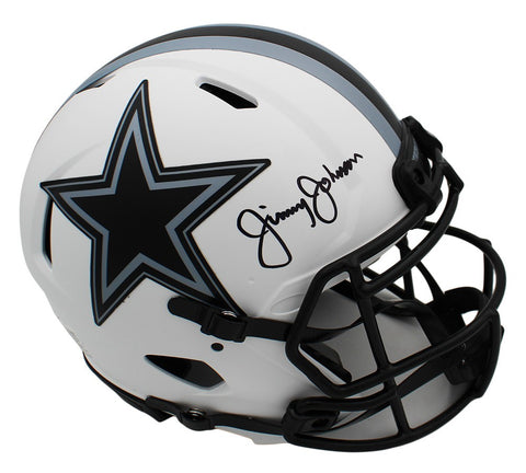 Jimmy Johnson Signed Dallas Cowboys Speed Authentic Lunar NFL Helmet