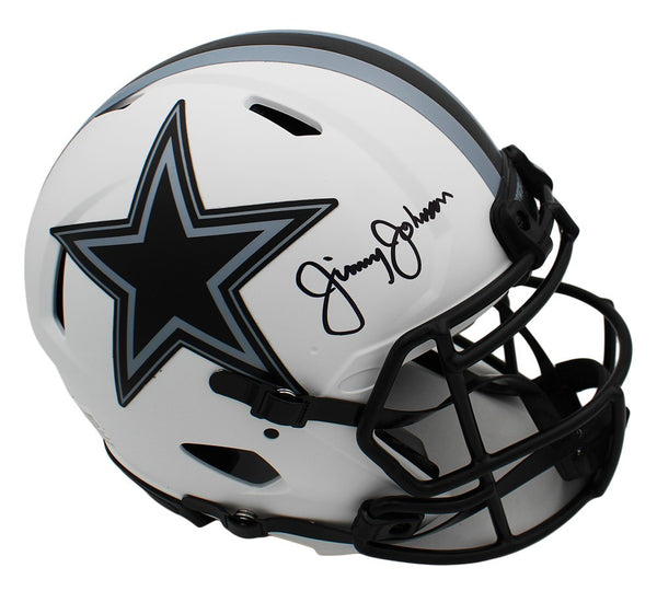 Jimmy Johnson Signed Dallas Cowboys Speed Authentic Lunar NFL Helmet