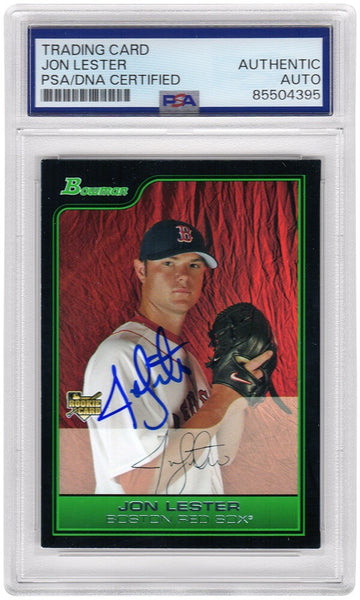 Jon Lester Signed Red Sox 2006 Bowman Draft RC Card #BDP22 - (PSA Encapsulated)