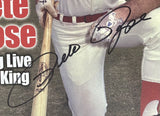 Pete Rose Signed In Black 11x14 Cincinnati Reds Sports Digest Cover Photo JSA
