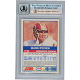 Mark Rypien Autographed 1989 Score #105 SB MVP Slab Trading Card Beckett 50616