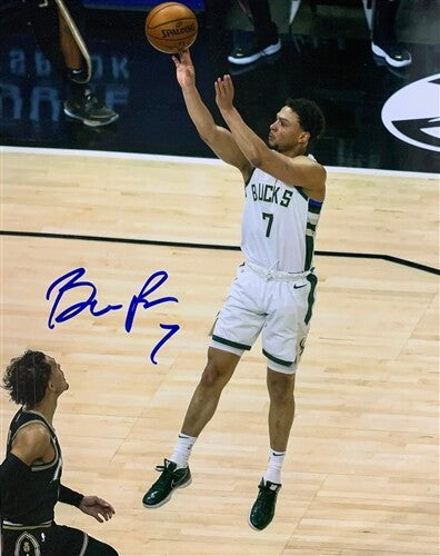 Milw Bucks 2021 NBA Champ BRYN FORBES Signed 8x10 Photo #3 AUTO