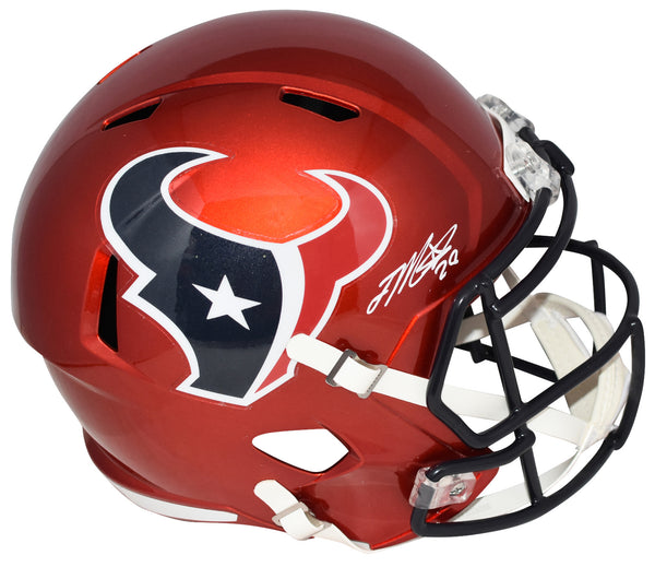 JOE MIXON AUTOGRAPHED HOUSTON TEXANS RED FULL SIZE SPEED HELMET BECKETT