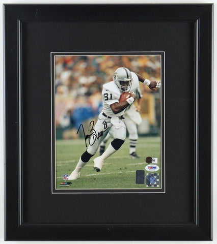 Tim Brown Signed Oakland Raiders 15" x 18" Custom Framed Photo Display (PSA COA)