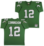 Eagles Randall Cunningham Signed Green Mitchell & Ness Jersey BAS Witnessed