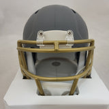 JJ MCCARTHY SIGNED MINNESOTA VIKINGS SLATE SPEED MINI HELMET BECKETT QR