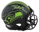 Seahawks Shaun Alexander Authentic Signed Eclipse Speed Mini Helmet BAS #BA86618