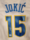 NIKOLA JOKIC SIGNED PRO STYLE CUSTOM XL STAT JERSEY JSA STICKER