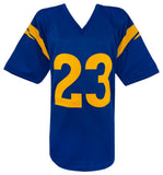Kyren Williams (RAMS) Signed Blue Custom Football Jersey - (BECKETT COA)