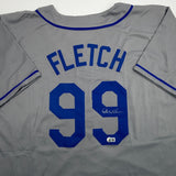 Autographed/Signed Chevy Chase Fletch Los Angeles Grey Jersey Beckett COA
