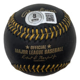 So Taguchi Phillies Signed In Kenji Black Leather Baseball 2008 WS Champs BAS