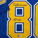 Autographed/Signed Kellen Winslow HOF 95 San Diego Chargers Blue Jersey BAS COA