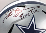 Deion Sanders Signed Dallas Cowboys F/S Speed Helmet w/Prime Time-Beckett W Holo
