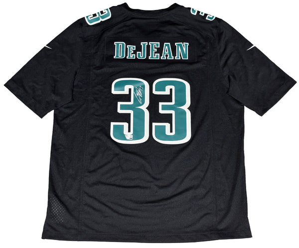 COOPER DEJEAN SIGNED PHILADELPHIA EAGLES #33 BLACK NIKE SUPER BOWL LIX JERSEY