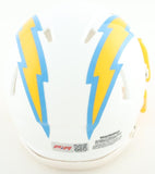 J C Jackson Signed Los Angeles Chargers Mini Helmet (Playball Ink) 2021 Pro Bowl