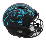 Steve Smith Sr Signed Panthers Speed Full Size Eclipse Helmet with Agent 89 Insc
