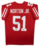 Ken Norton Jr Signed San Francisco 49ers Jersey (Beckett) 3xSuper Bowl Champ/ LB