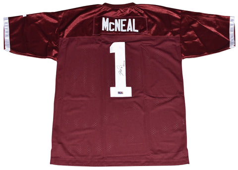 REGGIE McNEAL AUTOGRAPHED TEXAS A&M AGGIES #1 MAROON JERSEY COA