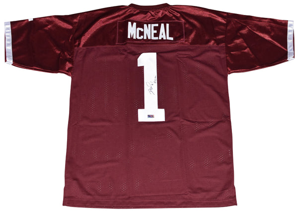 REGGIE McNEAL AUTOGRAPHED TEXAS A&M AGGIES #1 MAROON JERSEY COA