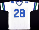 Curt Warner Signed Seattle Seahawks Jersey (JSA COA) 3xPro Bowl Running Back