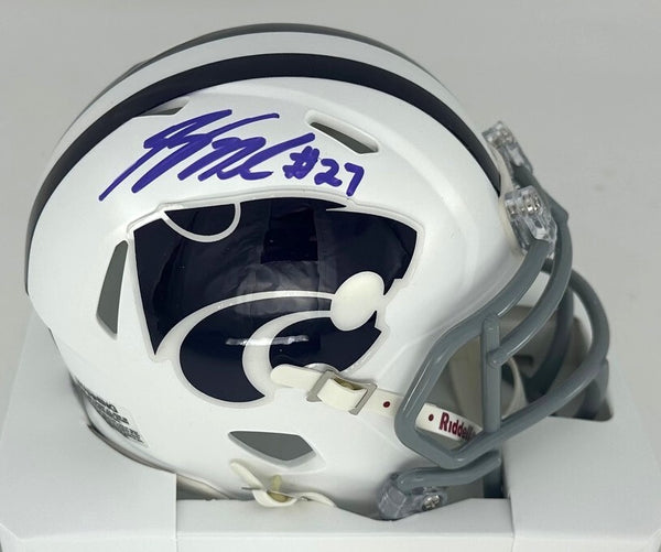 Packers JORDY NELSON Signed KANSAS STATE WILDCATS White Mini Helmet AUTO - BAS
