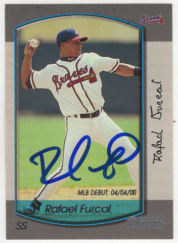 Rafael Furcal Signed Atlanta Braves 2000 Bowman Baseball Rookie Card #2 (SS COA)