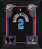 Thunder Shai Gilgeous-Alexander Signed Black Nike City Edition Framed Jersey BAS
