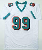 Jason Taylor Autographed White Pro Style Jersey - JSA W Auth *L9