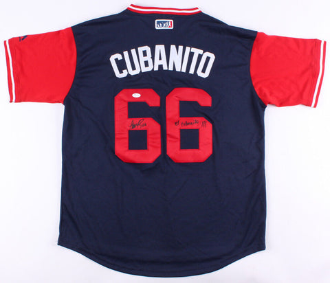 J.C. Ramirez Signed Angels Player's Weekend Jersey Inscribed "El Cubanito!"(JSA)