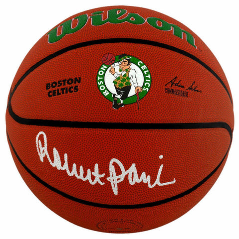 Robert Parish Signed Wilson Boston Celtics Logo NBA Basketball - (SCHWARTZ COA)