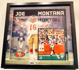 Joe Montana Autographed 8x10 Photo San Francisco 49ers Lighted Shadowbox BAS COA