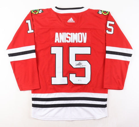 Artem Anisimov Signed Chicago Blackhawks Adidas Style Jersey (PSA)