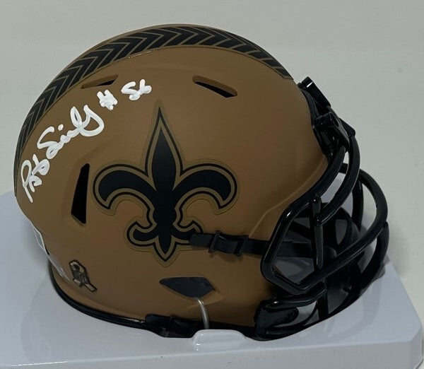Saints Pro Bowler PAT SWILLING Signed Riddell '23 SALUTE Mini Helmet AUTO - JSA