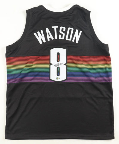 Peyton Watson Signed Denver Nuggets Jersey (Beckett) 2023 NBA Champion/ Forward