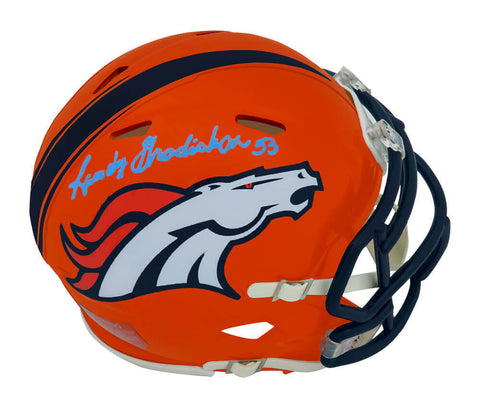Randy Gradishar Signed Denver Broncos FLASH Riddell Speed Mini Helmet - (SS COA)