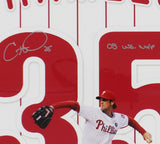 Cole Hamels Signed Philadelphia Phillies Framed 18x18 MLB Print with "08 WS MVP"