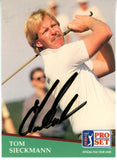 Tom Sieckmann Autographed 1991 Pro Set #188 Trading Card Beckett 44893