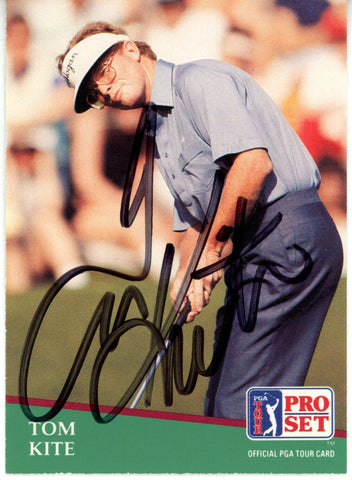 Tom Kite Autographed 1991 Pro Set #27 Trading Card Beckett 44865