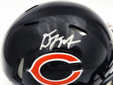 DJ MOORE AUTOGRAPHED CHICAGO BEARS BLUE SPEED MINI HELMET BECKETT WITNESS 224750