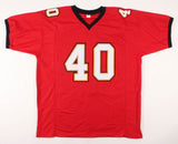 Mike Alstott Signed Tampa Bay Buccaneers Jersey (Beckett COA) 6xPro Bowl F.B.