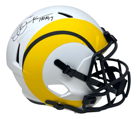 Eric Dickerson Signed LA Rams FS Lunar Eclipse Replica Speed Helmet HOF Insc JSA