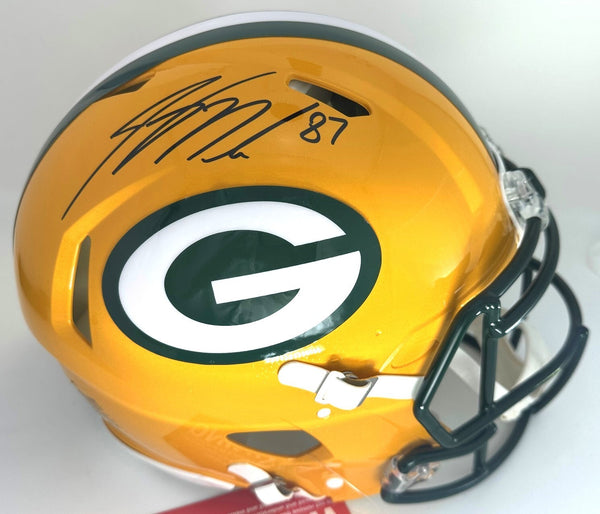Packers JORDY NELSON Signed Full Size Riddell AUTHENTIC Speed Helmet AUTO - BAS
