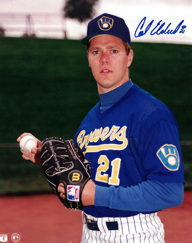 Cal Eldred Autographed Milwaukee Brewers 8x10 Photo DEN 24315