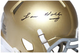 Lou Holtz Autographed/Signed Notre Dame Mini Helmet Beckett 40609