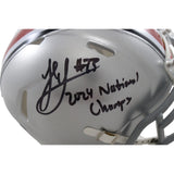 Jack Sawyer Autographed Ohio State Buckeyes Mini Helmet 24 Champs Beckett 56963
