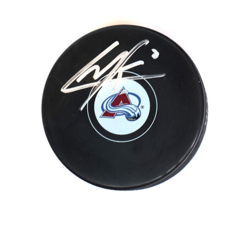 Cale Makar Autographed Avalance Logo Puck - Fanatics Authentication