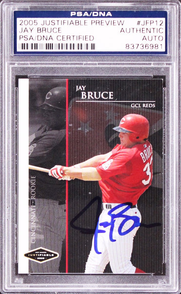 Reds Jay Bruce Signed 2005 Justifiable Preview #JFP12 Rookie Card PSA/DNA Slab