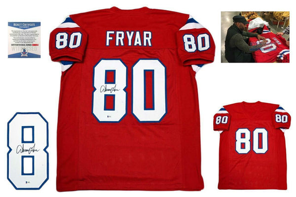 Irving Fryar Autographed SIGNED Custom Jersey - Beckett Authentic w/ Photo - NE