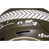 Ray Lewis Signed Baltimore Ravens Salute SpeedFlex Helmet BAS 42750